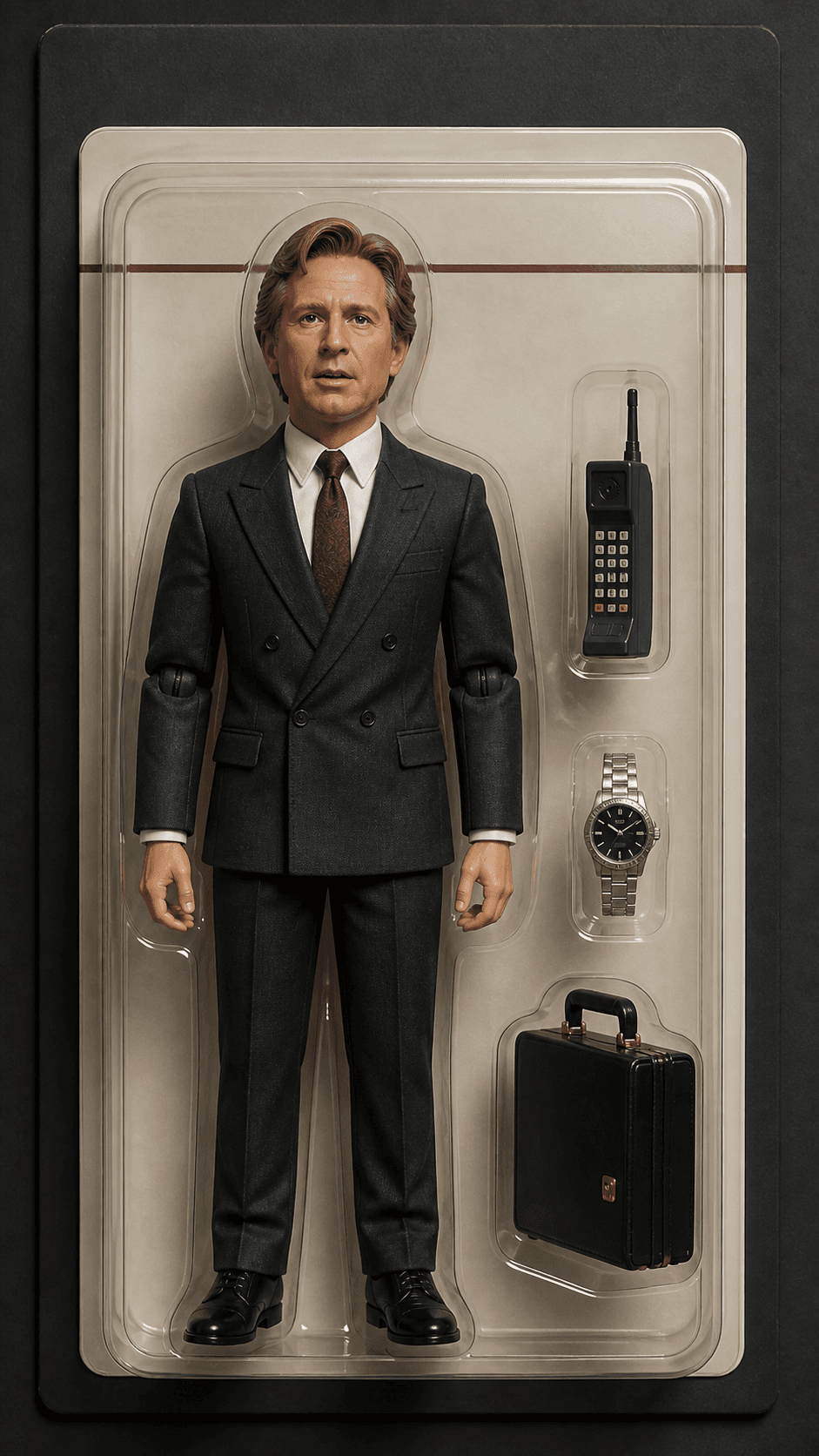 Michael Douglas as an editorial doll from the repertoire yuppie