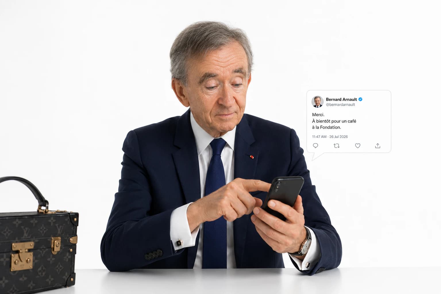The new public relations strategy of the LVMH chief executive is sarcasm